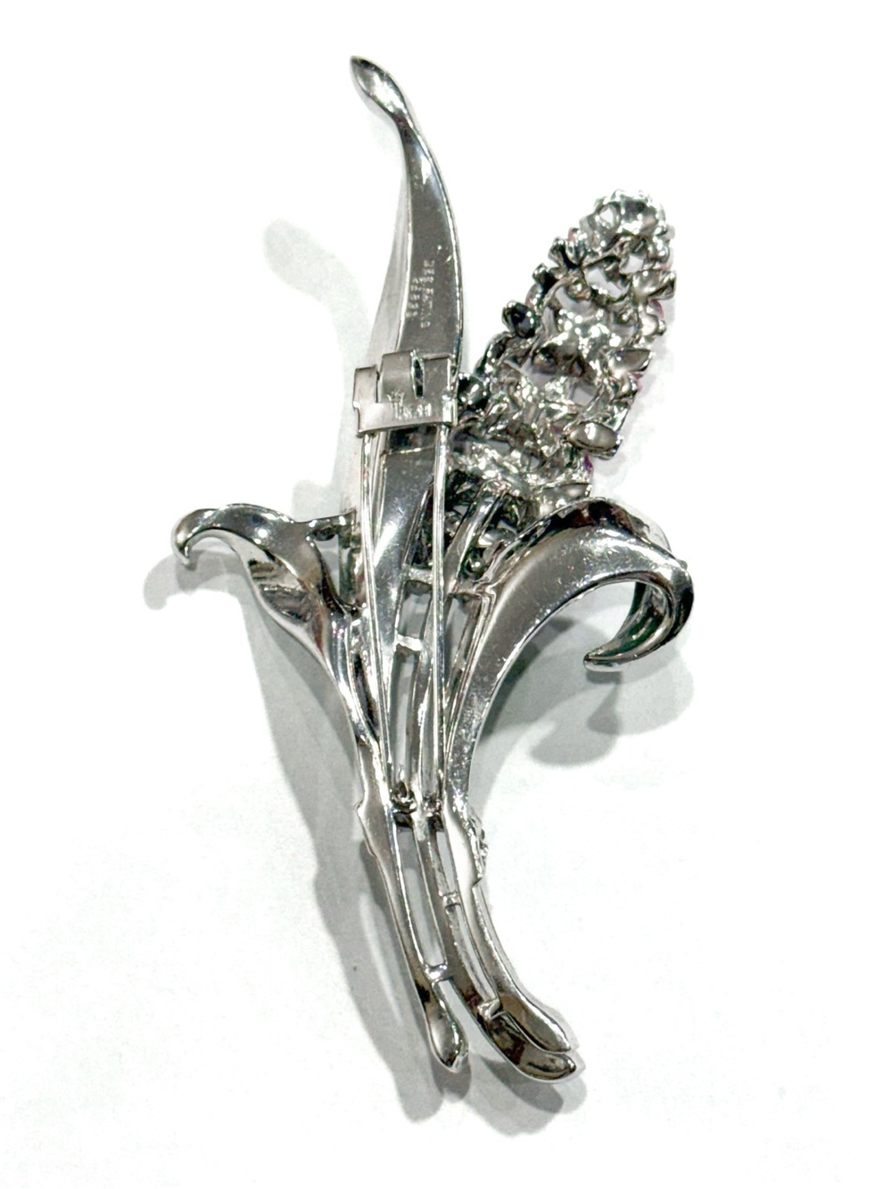 Rare 1940s Crown Trifari Alfred Philippe Double-Prong Fur Clip Brooch Pat 125820 - Picture 14 of 17